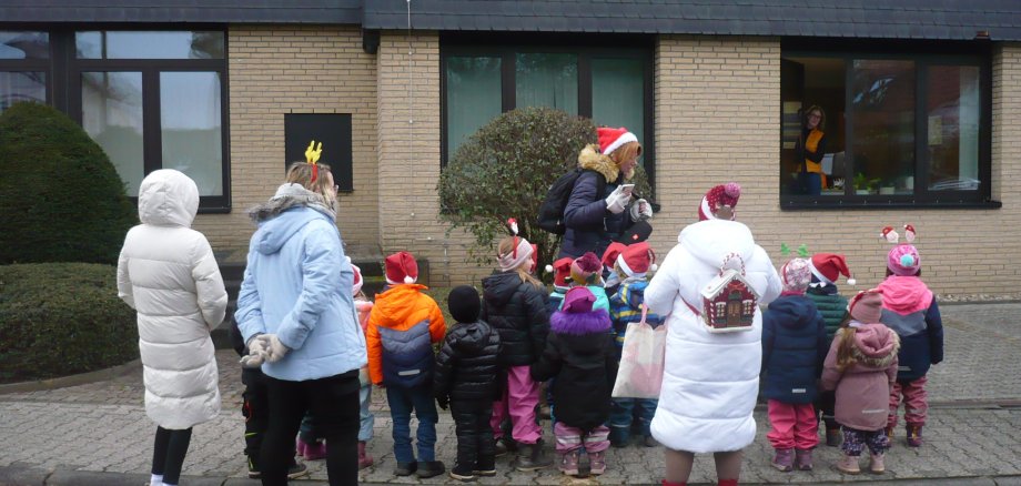 Weihnachtssänger der Kita Hassel-Bande